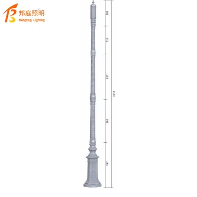 manufacturer pole garden lamp post landscape lighting sensor waterproof IP65 for street courtyard lawn European Led solar light