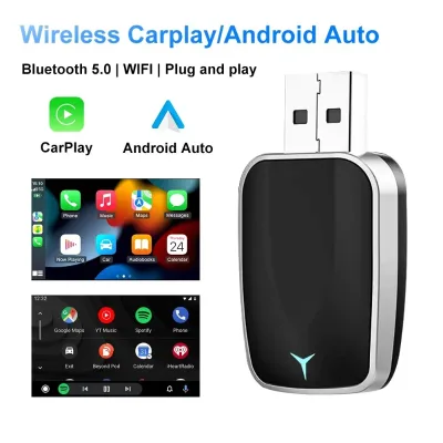 Dongle De Android Auto Wireless Carplay Adapters Pro Automotive Adaptador Inalambrico 2-in-1 Usb  Adapter for apple