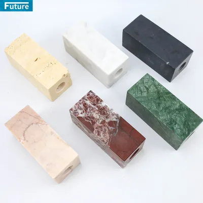 Natural Marble Square Handmade Candle Holder Home Decor Living Room Tabletop Ornament