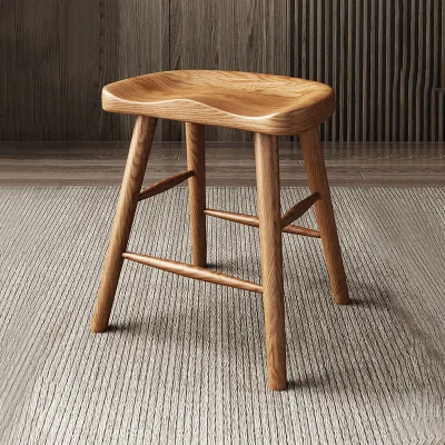 BST High Quality Ash Wood Dining Stool Low bar Chair Dressing Stool Household Solid Wood Bench
