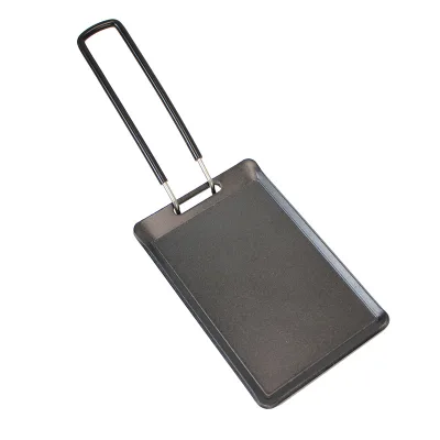 Mini Square Grill Pan Teppanyaki Steak Barbecue Trays Outdoor Camping Portable Frying Pan BBQ Grill