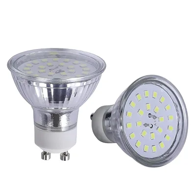 LED GU10 Spotlight Acrylic Cover 21 LEDs Adjustable Beam Angles (120/180/360) IP55 Rated Dimmable Lightweight Modern Design