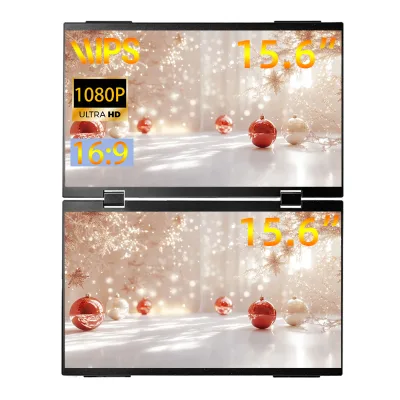 15.6-inch Portable IPS LED Display Notebook Dual Screen Type-C for LCD Backlight 1920x1080 60Hz Business Stock Trading Games