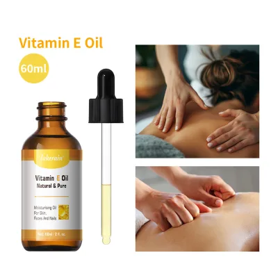 Wholesale Lakerain Pure Vitamin E Essential Oil 60ml Organic Facial Body Skin Oil Hydrating Anti Wrinkle Boost Skin Elasticity
