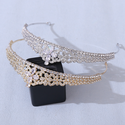 Royal Vintage Style Diamond Tiaras for Wedding Elegant Gorgeous Floral Bridal Tiaras Sparkling Eye Catching Luxury Sweet Tiara