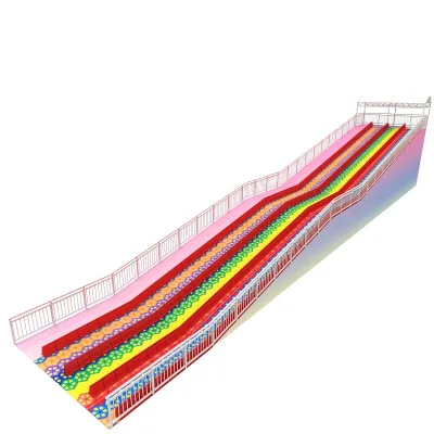 Amusement Park Outdoor Rainbow Slide Plastic Rainbow Snow Slip Slide for Sale