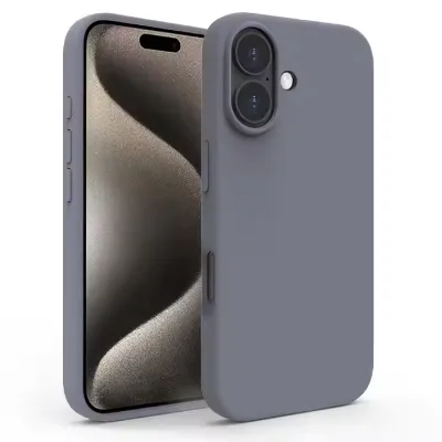 For iPhone 16 17 Silicone Case Shockproof Customs Logo Silicone Cell Phone Case for Apple Silicone Covers