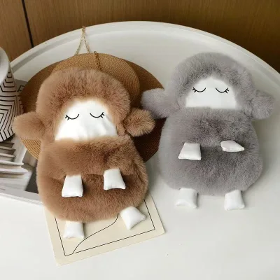 Factory Direct Plush Lamb Shoulder Bag with PP Cotton Filling Custom Logo Cute Design Unisex Autumn Winter Small Animal Style