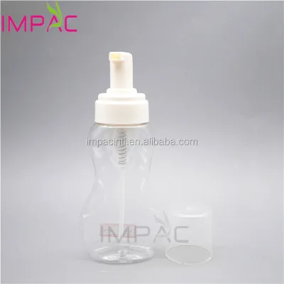 Plastic Transparent Dish Wash Liquid Bottle with Foaming Pump 200ml