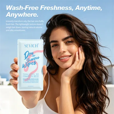 SEVICH No-rinse Hair Cleansing Wipes Quick-dry Herbal Extract Dry Hair Shampoo Instant Hair Volume