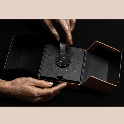 Double Open Luxury logo Watch Boxes Pu Leather Snap Button Watch Collection Box Paper Slot Custom Watch Display Box for Men
