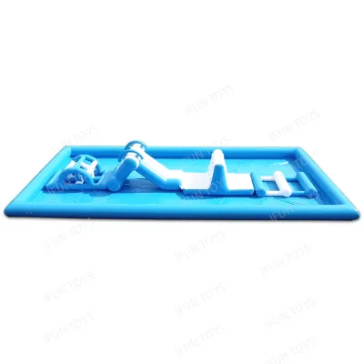 Mobile Land Floating Water Park Pool Park Equipment Inflatable Water Obstacle and Large Swimming Pool for Sport Games