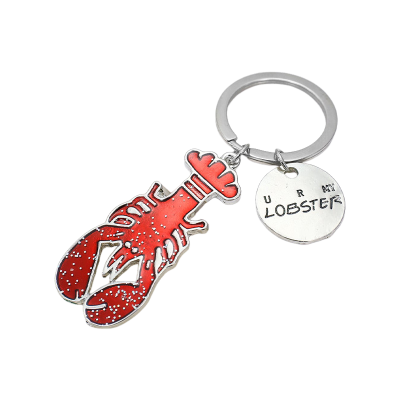 Personality Sea Animals 3D Metal Key Chains Cute Sea Turtle Lobster Keychain Aquarium Souvenir Gifts for Kids