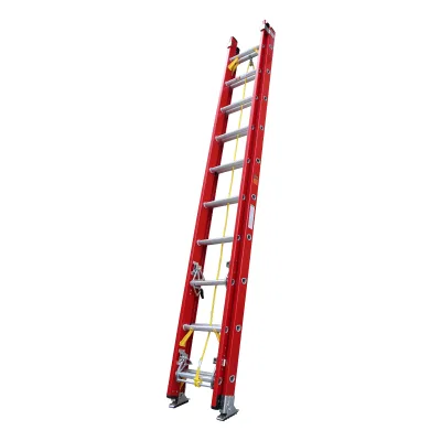 Modern Double Telescopic Aluminium FRP Ladder Industrial-Style Insulation EN131 Standard for Home Warehouse Hospital Outdoor Use