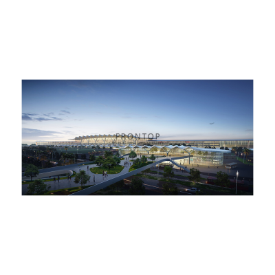 3D Airport Terminal Visualization Airport Architectural Rendering