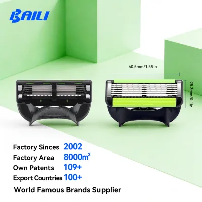 Hot Sale Stainless Steel Six Blades Close Shave Skin-friendly Comfortable Face Shaving Men's Razors