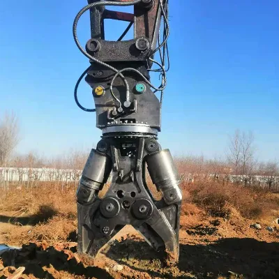 Quick Dismantling Car Sorting Recycling Hydraulic Excavator Post Driver 360 Degrees Rotation 1610KN Shear Force for 18-25 Ton