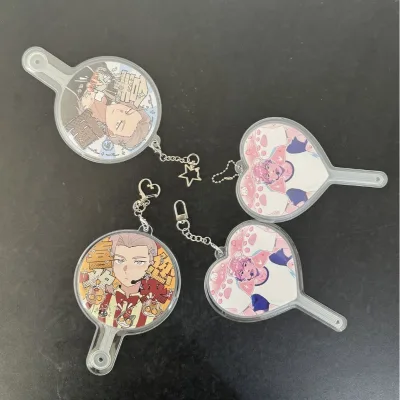 New PVC Transparent Thickened Heart-shaped Round Star-themed Mini Picket Protective Case Korean Style Picket Cover