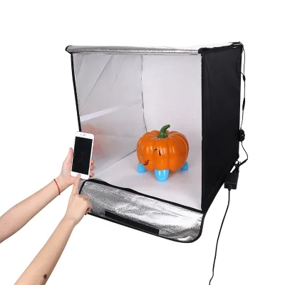DEEP Portable 60CM Acrylic+ABS+Alloy LightBox 60x60x60cm 5500K White Light Mini Photo Studio Photography Light Box 30000H LED