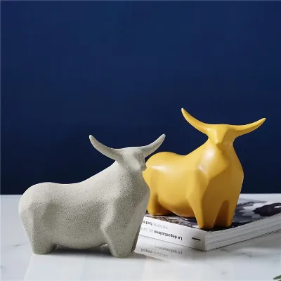 Custom Modern Cow Ornament Ceramic Home Decor Gifts Handcrafted Pottery & Enamel Art