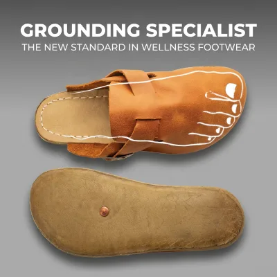 Grounding Barefoot Shoes Genuine Leather Wide Toe Box Minimalist Earthing Conductive Shoes Men Training Custom Private Label