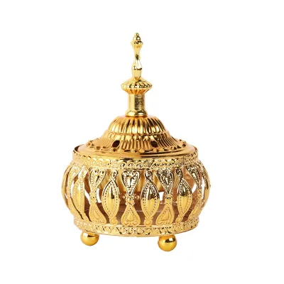 Factory Price Buddhist Temple Incense Burner Stick Holder European Style Metal Bakhoor Burner with Sandalwood Aroma