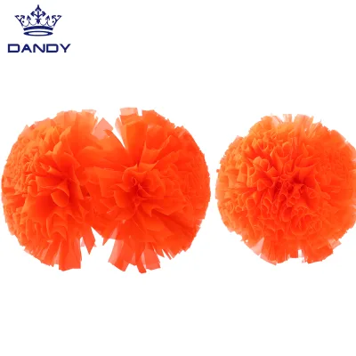 Top Selling Custom 4/6/8 Inch Solid Colors Cheerleader Pom Poms Plastic  Performance Cheer Pompom for Dance