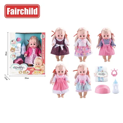 2022 Retend Play Feeding Set Silicone Baby Doll 15 Inch Doll for Girls