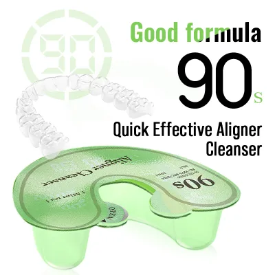 Custom Logo Portable Travel 30ml Clear Aligner Denture Detergent Cleaning Solution for Kill 99.9% Bacteria Teeth Tray White