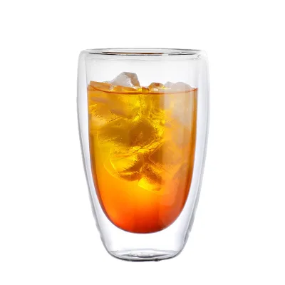 Wholesale Double Wall Borosilicate Glass Cup Clear Tea Coffee Glass for Office Home Catering