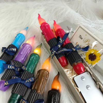 OEM Flameless Candles 4PCS Led Taper Candles for Party Church Birthday Home Decor 6.9 Inch Battery Operated Candles Wholesale