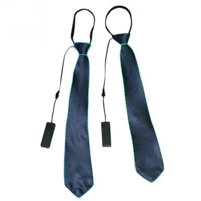 Multi-Color EL Wire Luminous Ties with Flashing Lights Battery Operated for Parties Promotions Performance