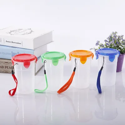 Factory Wholesale Flat Lid Lock Cup Tea Cup Student Promotional Advertising Cup Direct Drinking Environmental protection Plastic