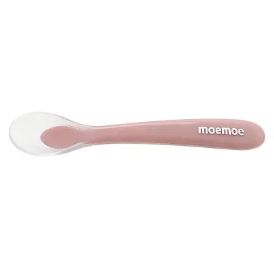 Baby Silicone Manual Feeding Spoon Soft BPA Free Apple-shaped Fast Flow Complementary Food Tool Household Children's Training