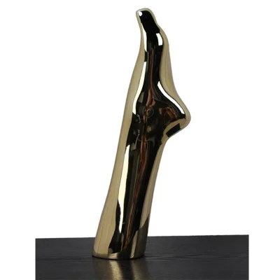 New Product Fiberglass Golden Electronic Plating Sports Socks and Shoes Leg Mannequin Foot