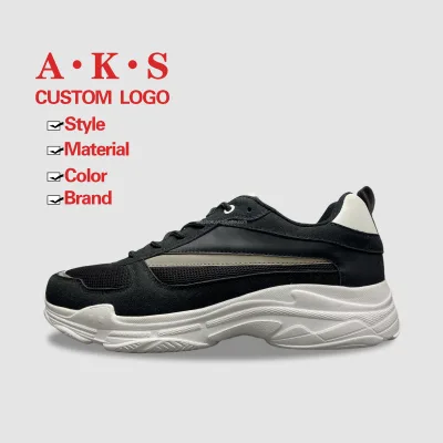 Factory OEM Daily Wear Leisure Style Luxury Design Sneakers Custom Logo Casual Walking Men Sport Running Shoes