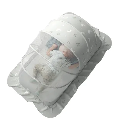 Foldable Princess Style Baby Mosquito Net with Portable Umbrella Design for Indoor/Outdoor Summer Use Customizable for 0-4 Years