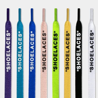 Co-branded Shoelaces Letter Printed Flat Solid Shoelaces, Colorful Printed Shoelaces for Sneakers,New Shoelaces,Custom Shoelaces