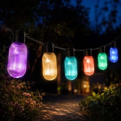 Shatterproof IP65 Waterproof Christmas String Lights Rgbic with Music Sync and Wifi Control for Patio Party Wedding 100ft