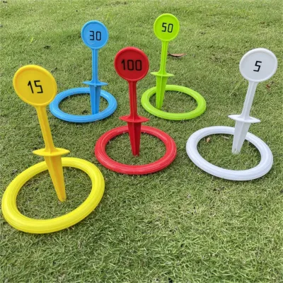 ARYDA Cross-border Beach Lawn Ring Toss Plastic Outdoor Activity Throwing Kindergarten Toy Numbered Labels for Parent-Child