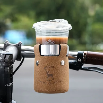 Aluminum Bicycle Cup Holder Bike Coffee Drinks Cup Handlebar Mount Stand MTB Scooter Bottle Cage