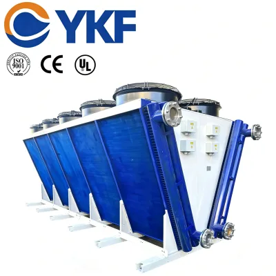 YKF OEM Dry Cooler Water Cooling Refrigeration Equipment Outdoor Condenser V Shaped Heat Exchanger