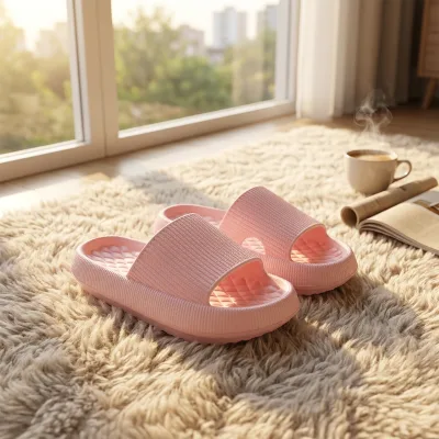 2026 New Couple Slippers Summer Home Indoor Bathroom Anti Slip Breathable EVA Upper and Sole Women's Slippers 4001 Wholesale