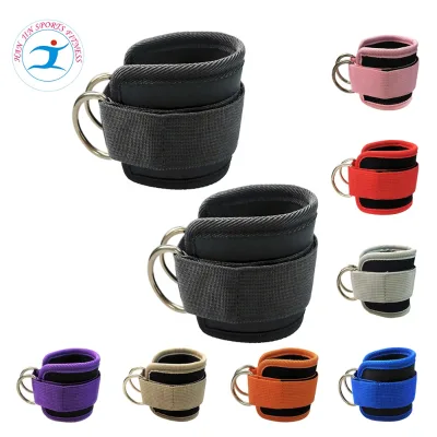 Coloful Neoprene Padder Ankle Cuffs  D-ring Adjustable Ankle Straps Wrist Bands for Cable Machine
