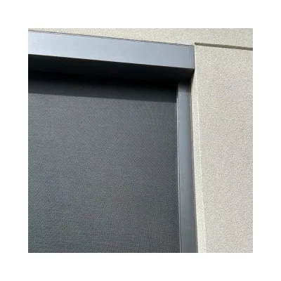 Windproof Waterproof Electric Outdoor Roller Blinds for Window Built-In Plain Design Custom Size
