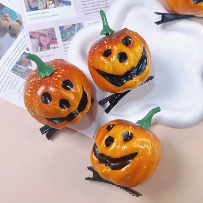 Halloween Hair Clips,New Arrival Fashionable Halloween Dark Pumpkin Shaped Hair Clip