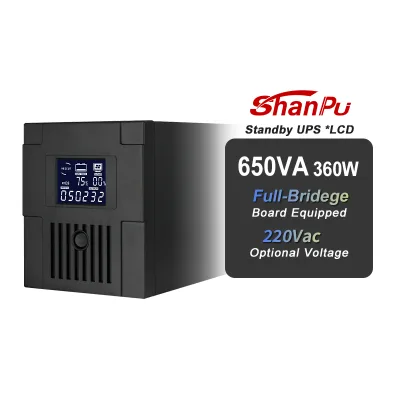 650VA/360W UPS Battery Backup Intelligent LCD Battery Backup and Surge Protector UPS Power Battery Backup for Pc Computer Camera