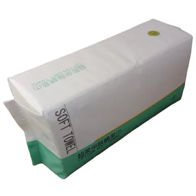 China Factory Exquisite Color Bag Extractive 100% Cotton Towels Superposition Disposable Hand Towels for Restaurants