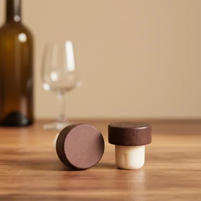 Compass T-Shaped Beechwood Synthetic Cork Food Grade Durable Reusable Portable Wine Beer Bottle Stopper Plug Customizable Fresh