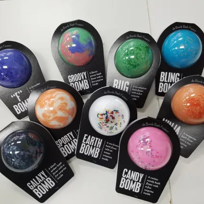 Private Label Organic Body Care Fizzy Spa Luxury Bath Ball Bombs Custom Natural Oem Shower Rainbow Hemp Oil Bubble Bath Bomb